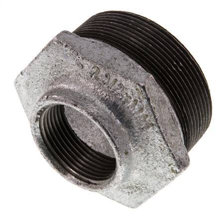 R 2 1/2'' x Rp 1 1/4'' M/F Zinc plated Cast iron Reducing Ring 25 Bar