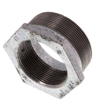 R 2 1/2'' x Rp 2'' M/F Zinc plated Cast iron Reducing Ring 25 Bar