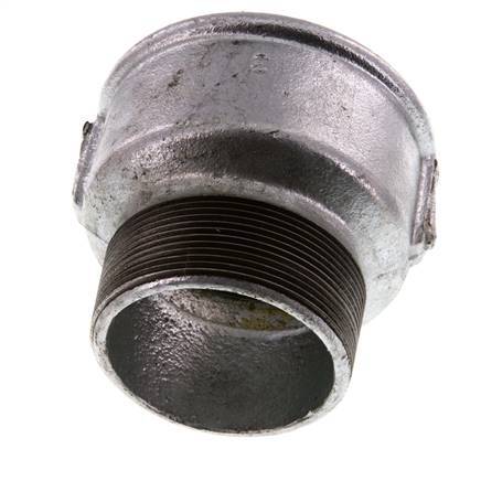 R 2 1/2'' x Rp 3'' M/F Zinc plated Cast iron Reducing Adapter 25 Bar