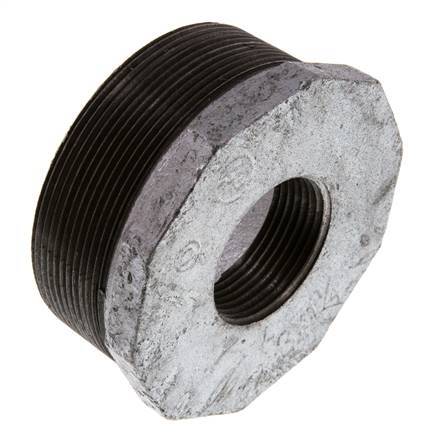 R 3'' x Rp 1 1/4'' M/F Zinc plated Cast iron Reducing Ring 25 Bar