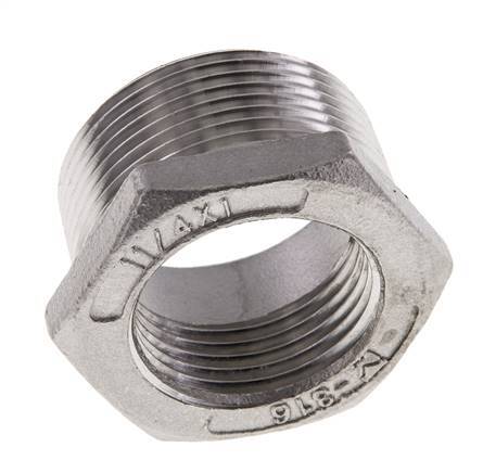 1 1/4'' NPT x 1'' NPT M/F Stainless steel Reducing Ring 16 Bar