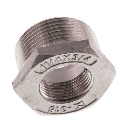 R 1 1/4'' x Rp 3/4'' M/F Stainless steel Reducing Ring 16 Bar