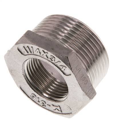 R 1 1/4'' x Rp 3/4'' M/F Stainless steel Reducing Ring 16 Bar