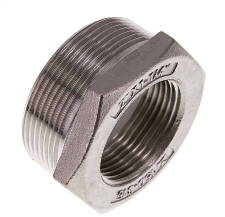 R 2'' x Rp 1 1/4'' M/F Stainless steel Reducing Ring 16 Bar