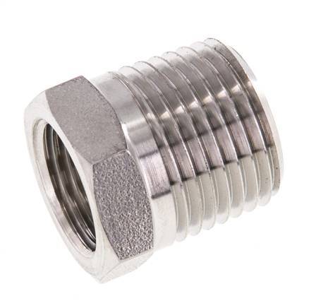 1/2'' NPT x 3/8'' NPT M/F Stainless steel Reducing Ring 210 Bar - Hydraulic