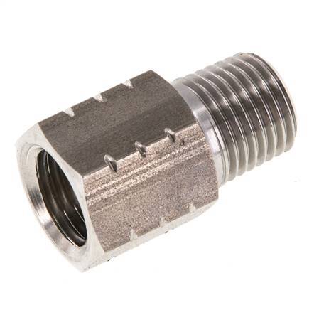 R 1/4'' x 1/4'' NPT M/F Stainless steel Reducing Ring 40 Bar - Hydraulic