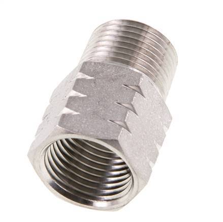 R 3/8'' x 3/8'' NPT M/F Stainless steel Reducing Ring 40 Bar - Hydraulic