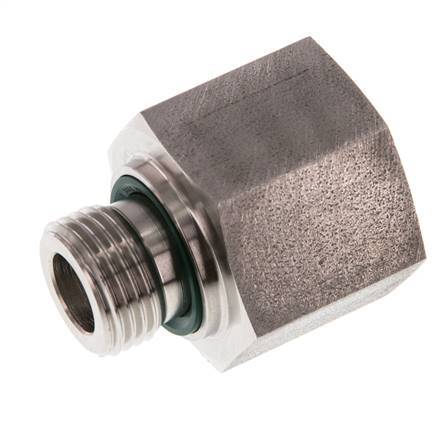G 1/2'' x G 3/4'' M/F Stainless steel Reducing Adapter 400 Bar - Hydraulic