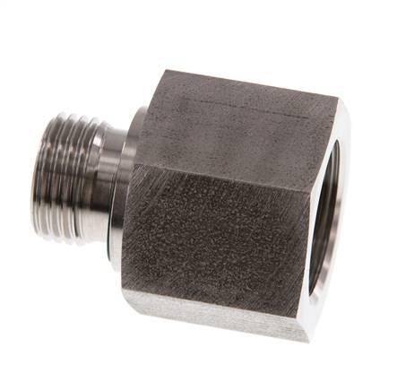G 1/2'' x G 3/4'' M/F Stainless steel Reducing Adapter 400 Bar - Hydraulic