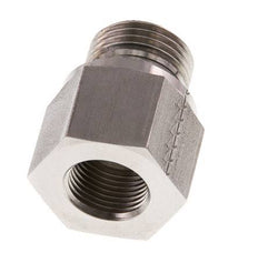 G 1/2'' x G 3/8'' M/F Stainless steel Reducing Adapter 630 Bar - Hydraulic