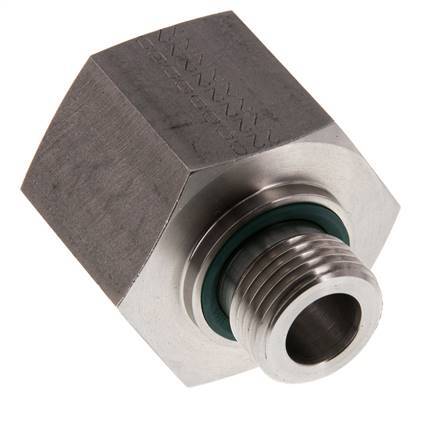 G 1/2'' x G 1'' M/F Stainless steel Reducing Adapter 400 Bar - Hydraulic