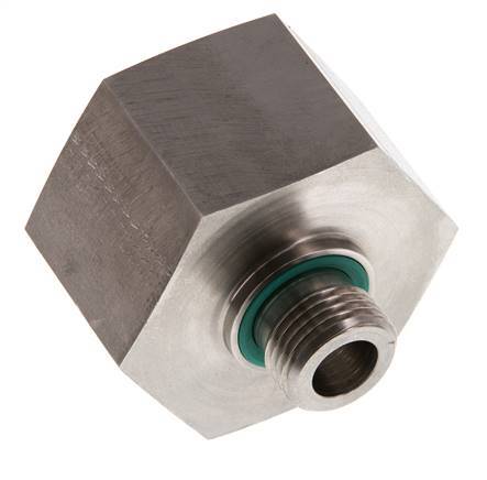 G 1/2'' x G 1 1/4'' M/F Stainless steel Reducing Adapter 400 Bar - Hydraulic