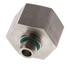 G 1/2'' x G 1 1/4'' M/F Stainless steel Reducing Adapter 400 Bar - Hydraulic