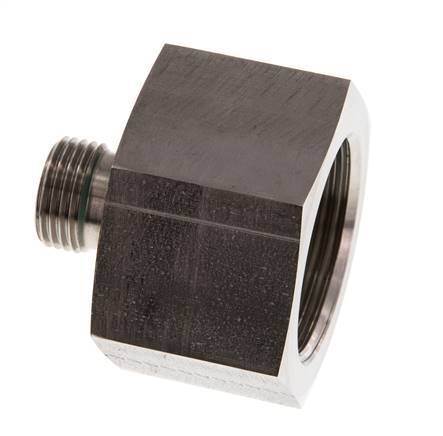 G 1/2'' x G 1 1/4'' M/F Stainless steel Reducing Adapter 400 Bar - Hydraulic