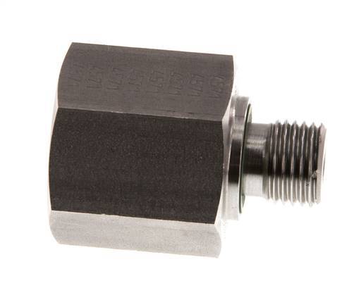 G 1/4'' x G 1/2'' M/F Stainless steel Reducing Adapter 630 Bar - Hydraulic