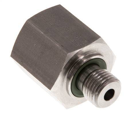 G 1/4'' x G 1/2'' M/F Stainless steel Reducing Adapter 630 Bar - Hydraulic