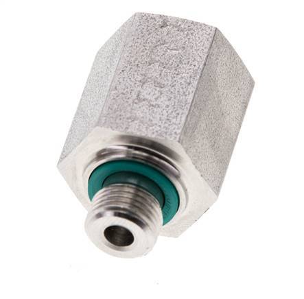 G 1/8'' x G 1/4'' M/F Stainless steel Reducing Adapter 630 Bar - Hydraulic