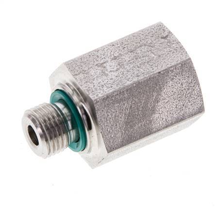 G 1/8'' x G 1/4'' M/F Stainless steel Reducing Adapter 630 Bar - Hydraulic