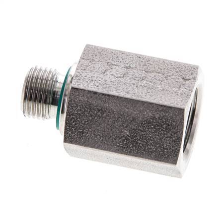 G 1/8'' x G 1/4'' M/F Stainless steel Reducing Adapter 630 Bar - Hydraulic