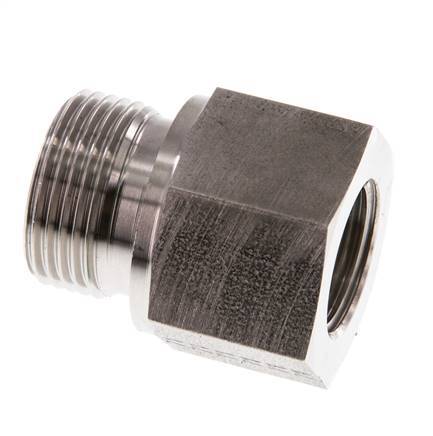 G 3/4'' x G 1/2'' M/F Stainless steel Reducing Adapter 400 Bar - Hydraulic
