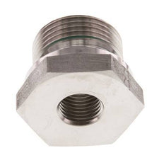 G 3/4'' x G 1/4'' M/F Stainless steel Reducing Adapter 400 Bar - Hydraulic