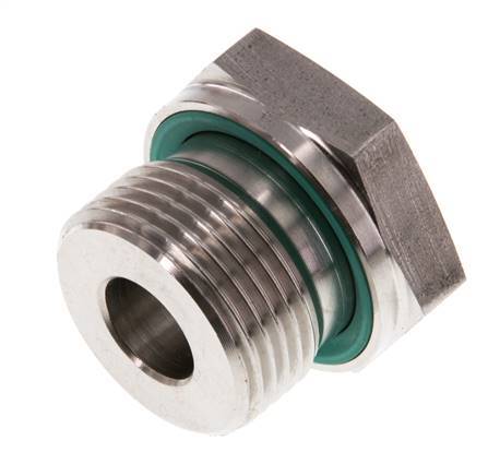 G 3/4'' x G 1/4'' M/F Stainless steel Reducing Adapter 400 Bar - Hydraulic