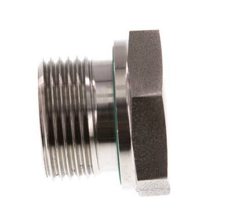 G 3/4'' x G 3/8'' M/F Stainless steel Reducing Adapter 400 Bar - Hydraulic