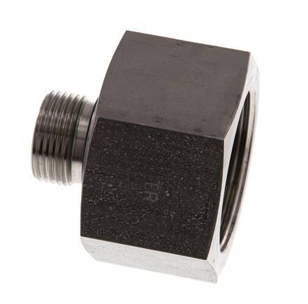 G 3/4'' x G 1 1/2'' M/F Stainless steel Reducing Adapter 315 Bar - Hydraulic