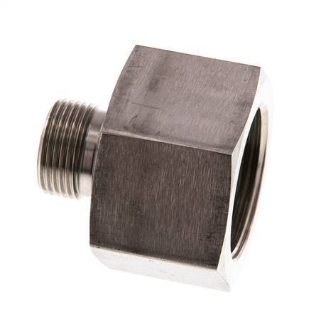 G 3/4'' x G 1 1/4'' M/F Stainless steel Reducing Adapter 400 Bar - Hydraulic