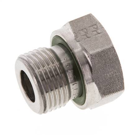G 3/8'' x G 1/8'' M/F Stainless steel Reducing Adapter 630 Bar - Hydraulic