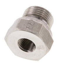 G 3/8'' x G 1/8'' M/F Stainless steel Reducing Adapter 630 Bar - Hydraulic