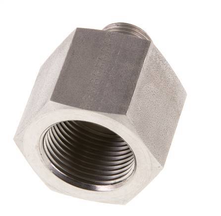 G 3/8'' x G 3/4'' M/F Stainless steel Reducing Adapter 400 Bar - Hydraulic