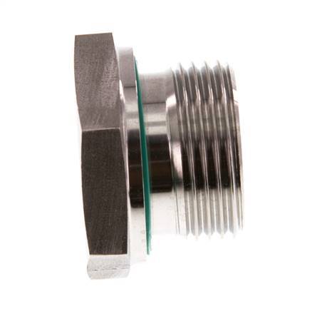G 1'' x G 1/2'' M/F Stainless steel Reducing Adapter 400 Bar - Hydraulic