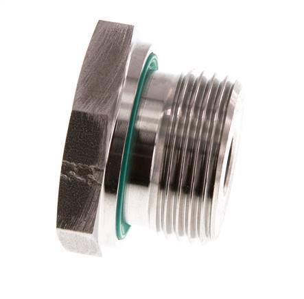 G 1'' x G 1/4'' M/F Stainless steel Reducing Adapter 400 Bar - Hydraulic