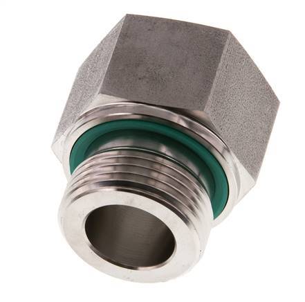 G 1'' x G 3/4'' M/F Stainless steel Reducing Adapter 400 Bar - Hydraulic