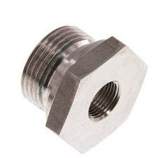 G 1'' x G 3/8'' M/F Stainless steel Reducing Adapter 400 Bar - Hydraulic