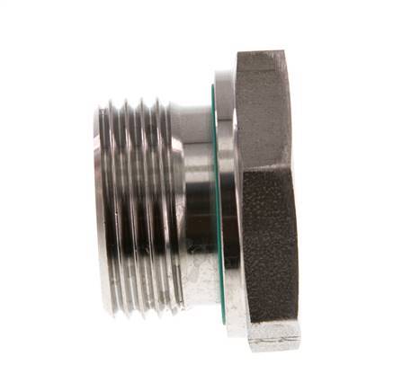 G 1'' x G 3/8'' M/F Stainless steel Reducing Adapter 400 Bar - Hydraulic