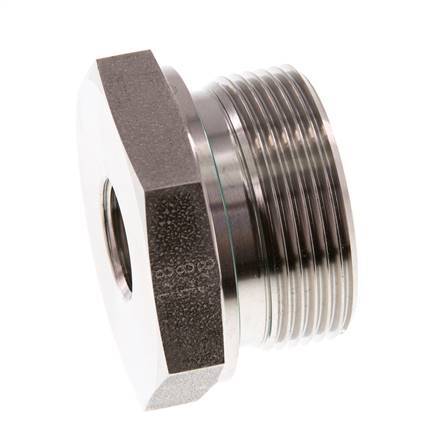 G 1 1/2'' x G 1/2'' M/F Stainless steel Reducing Adapter 315 Bar - Hydraulic