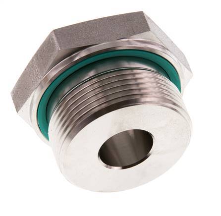G 1 1/2'' x G 1/2'' M/F Stainless steel Reducing Adapter 315 Bar - Hydraulic