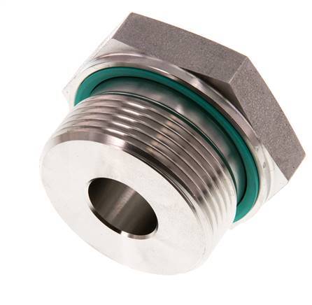 G 1 1/2'' x G 1/2'' M/F Stainless steel Reducing Adapter 315 Bar - Hydraulic