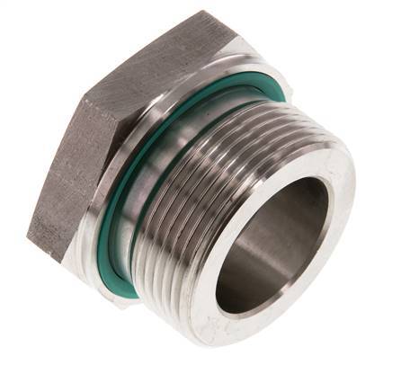 G 1 1/2'' x G 1'' M/F Stainless steel Reducing Adapter 315 Bar - Hydraulic