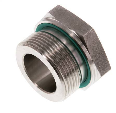 G 1 1/2'' x G 1'' M/F Stainless steel Reducing Adapter 315 Bar - Hydraulic