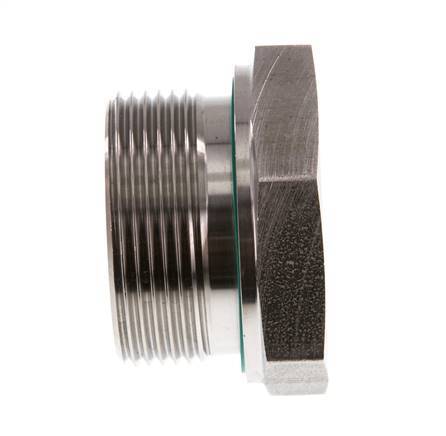 G 1 1/2'' x G 1'' M/F Stainless steel Reducing Adapter 315 Bar - Hydraulic
