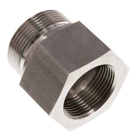 G 1 1/2'' x G 1 1/4'' M/F Stainless steel Reducing Adapter 315 Bar - Hydraulic