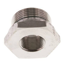 G 1 1/4'' x G 3/4'' M/F Stainless steel Reducing Adapter 400 Bar - Hydraulic