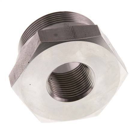G 2'' x G 1'' M/F Stainless steel Reducing Adapter 250 Bar - Hydraulic