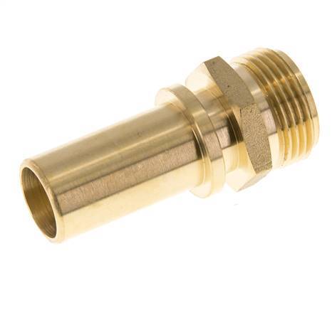 G 3/4'' Male x 19mm Brass Hose barb with Safety Collar DIN 2817