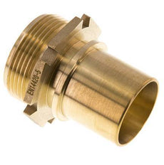 G 1 1/2'' Male x 38mm Brass Hose barb with Safety Collar DIN 2817