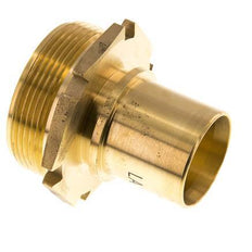 G 2'' Male x 38mm Brass Hose barb with Safety Collar DIN 2817