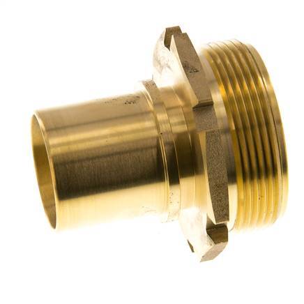 G 2'' Male x 38mm Brass Hose barb with Safety Collar DIN 2817